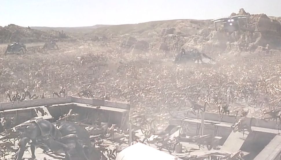 応戦するもバグに占拠された基地の俯瞰図